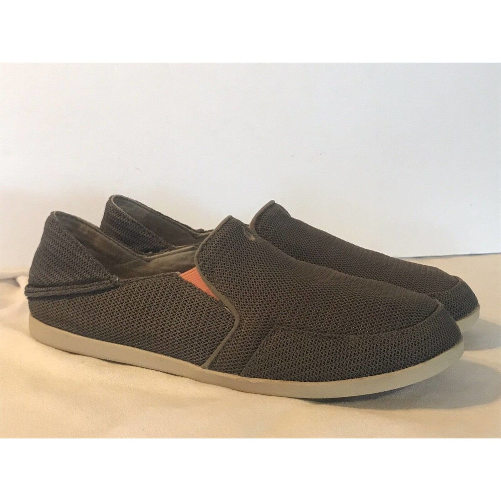 OluKai Waialua Slip On Sneakers Brown Coral Low Top Mesh Shoes Womens Sz 8.5